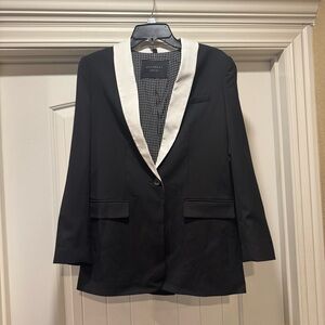 Equipment Black Blazer with White Lapel
